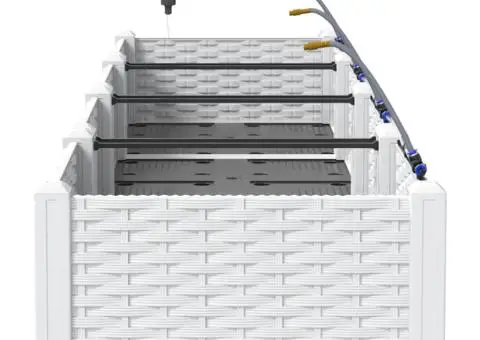 Ghivece de Grădină 1 buc Alb 160 x 40 x 22 cm Plastic - 5/5