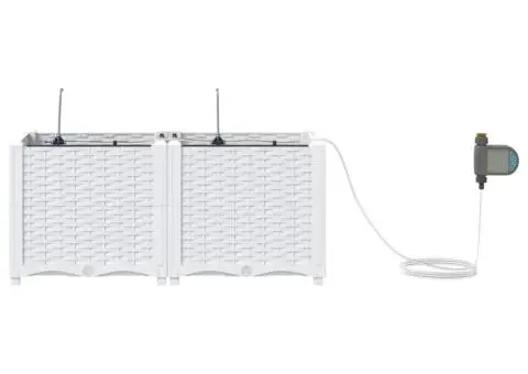 Ghivece de Grădină 1 buc Alb 80 x 40 x 37.5 cm Plastic - 5/5