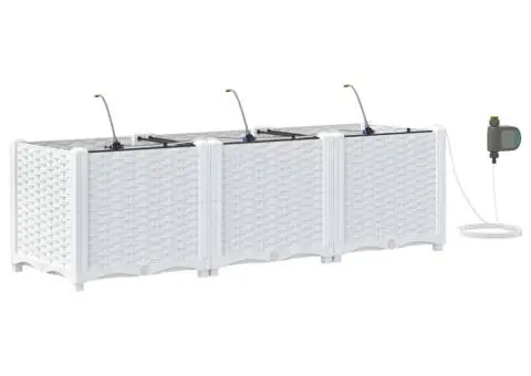 Ghivece de Grădină 1 buc Alb 120 x 40 x 37.5 cm Plastic - 2/5