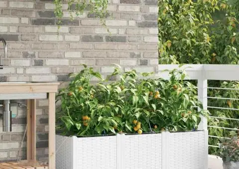 Ghivece de Grădină 1 buc Alb 120 x 40 x 37.5 cm Plastic - 3/5