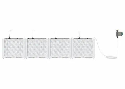 Ghivece de Grădină 1 buc Alb 160 x 40 x 37.5 cm Plastic - 5/5