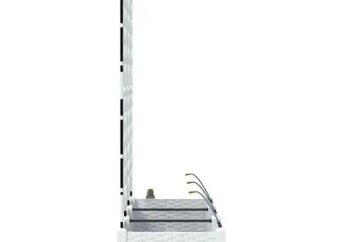 Ghivece de Grădină 1 buc Zăbrele Alb 120 x 40 x 126 cm Plastic - 5/5