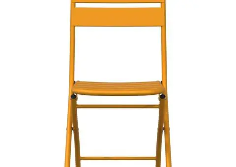 Scaune de grădină pliabile 2 buc Muștar 42x52x82 cm Oțel vopsit - 5/5