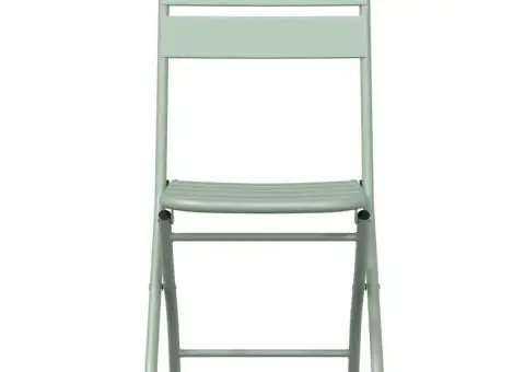Scaune pliabile pentru grădină 2 bucăți Mint deschis 42x52x82 cm Oțel vopsit electrostatic - 5/5