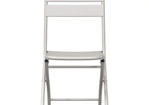 Scaune de Grădină Pliabile 2 buc Bej 42x52x82 cm Oțel vopsit electrostatic - 5/5