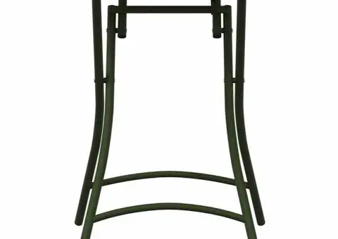 Masă de grădină pliabilă, verde închis, 55x55x73 cm, oțel - 4/5