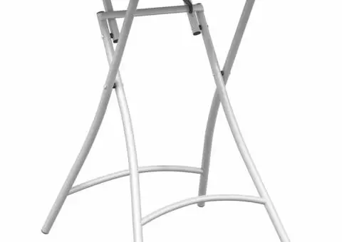 Masă de grădină pliabilă, alb, 55x55x73 cm, oțel - 2/5