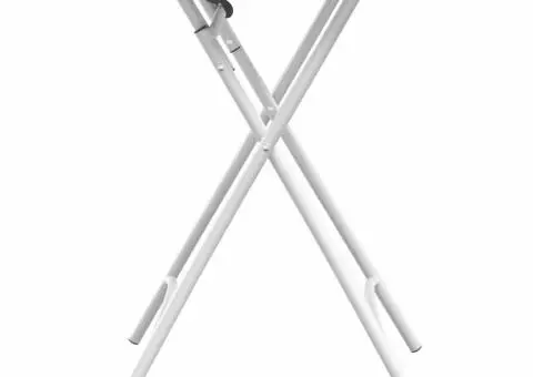 Masă de grădină pliabilă, alb, 55x55x73 cm, oțel - 5/5