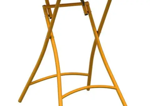 Masă de grădină pliabilă, galben muștar, 55x55x73 cm, oțel - 2/5