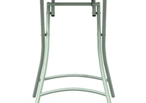 Masă de grădină pliabilă, verde mentă deschis, 55x55x73 cm oțel - 4/5