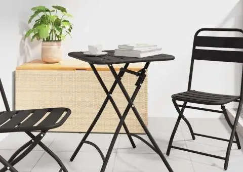 Masă de grădină pliabilă, antracit, 55x55x73 cm, oțel - 1/5