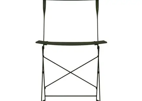 Scaune de grădină pliabile, 2 buc., verde închis, oțel - 5/5