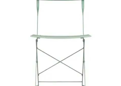 Scaune de grădină pliabile, 2 buc., verde mentă deschis, oțel - 5/5