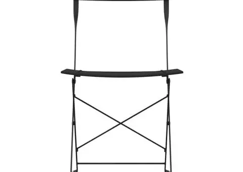 Scaune de grădină pliabile, 2 buc., antracit, oțel - 5/5