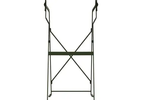 Masă de Bistro Pliabilă Verde Închis Ø50x71 cm Oțel Vopsit - 4/5