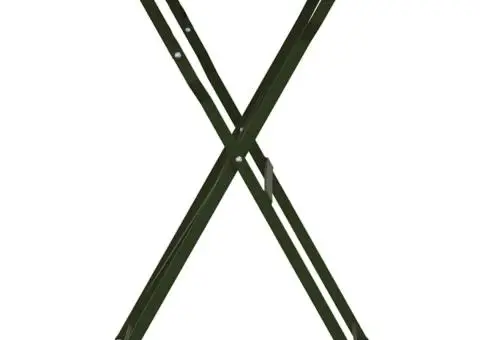 Masă de Bistro Pliabilă Verde Închis Ø50x71 cm Oțel Vopsit - 5/5