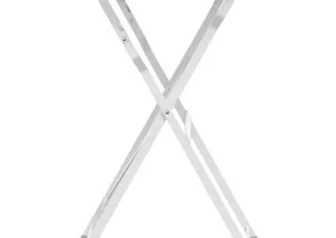 Masă de Bistro Pliabilă Alb Ø50x71 cm Oțel Vopsit - 5/5