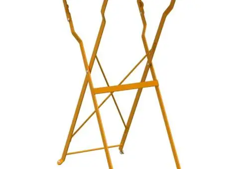 Masă de Bistro Pliabilă Muștar Ø50x71 cm Oțel vopsit electrostatic - 2/5