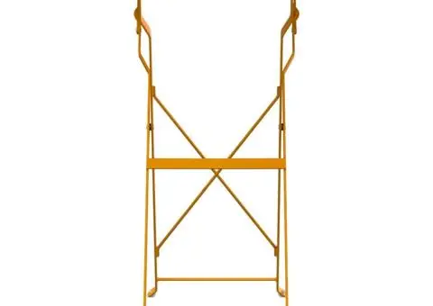 Masă de Bistro Pliabilă Muștar Ø50x71 cm Oțel vopsit electrostatic - 4/5