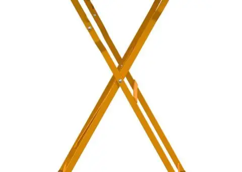 Masă de Bistro Pliabilă Muștar Ø50x71 cm Oțel vopsit electrostatic - 5/5