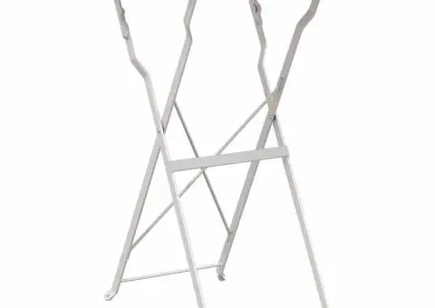 Masă de Bistro Pliabilă Bej Ø50x71 cm din Oțel Vopsit - 2/5