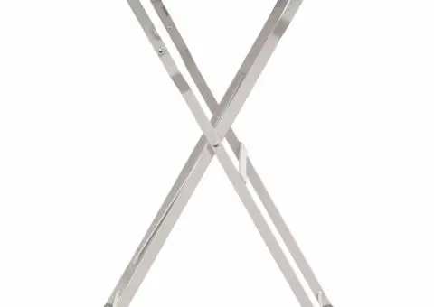 Masă de Bistro Pliabilă Bej Ø50x71 cm din Oțel Vopsit - 5/5