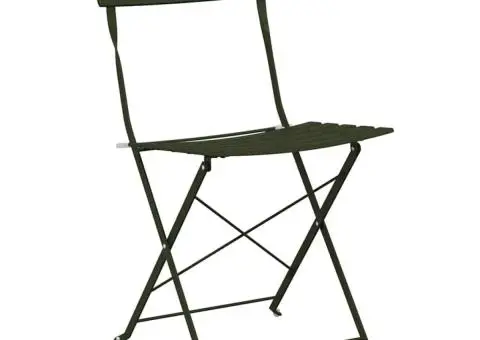 Set bistro pliabil, 3 piese, verde închis, oțel - 5/5