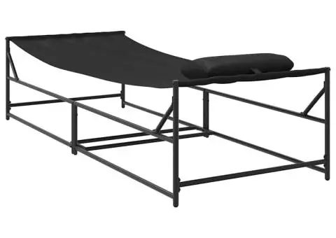 Pat de soare de grădină, antracit 200x74x73 cm oțel & textilenă - 4/5