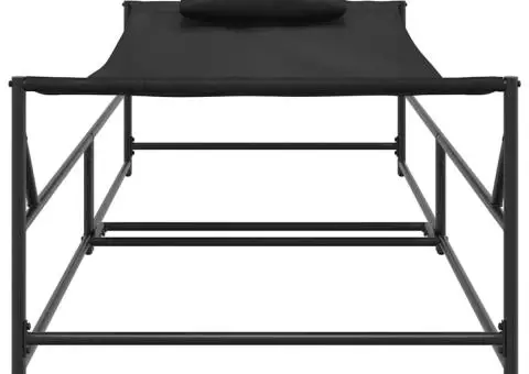 Pat de soare de grădină, antracit 200x74x73 cm oțel & textilenă - 5/5