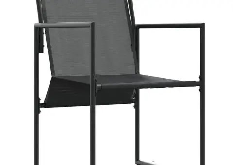 Fotolii de grădină cu perne, 4 buc., negru, textilenă - 2/5