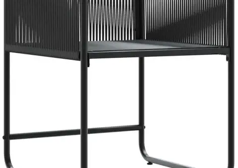 Fotolii de grădină cu perne, 4 buc., negru, poliratan - 5/5