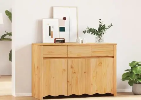 Dulap "DRAMMEN", 114x43x75,5 cm, lemn masiv de pin - 1/5