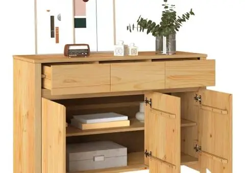 Dulap "DRAMMEN", 114x43x75,5 cm, lemn masiv de pin - 3/5