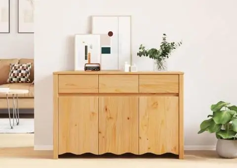 Dulap "DRAMMEN", 114x43x75,5 cm, lemn masiv de pin - 4/5