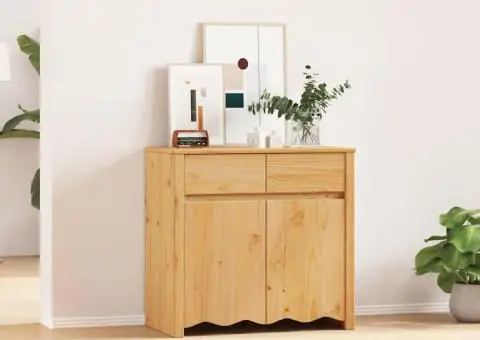 Dulap "DRAMMEN", 79x43x75,5 cm, lemn masiv de pin - 1/5