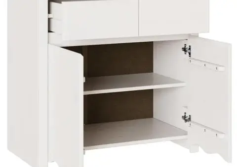 Dulap "DRAMMEN", alb, 79x43x75,5 cm, lemn masiv de pin - 5/5