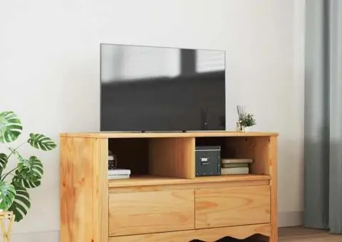 Dulap TV "DRAMMEN", 99x43x55 cm, lemn masiv de pin - 1/5