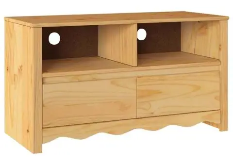 Dulap TV "DRAMMEN", 99x43x55 cm, lemn masiv de pin - 2/5