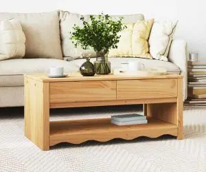 masă de cafea vidaXL "DRAMMEN" 99x55x45 cm din lemn masiv de pin