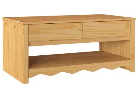 masă de cafea "DRAMMEN" 99x55x45 cm din lemn masiv de pin - 2/5