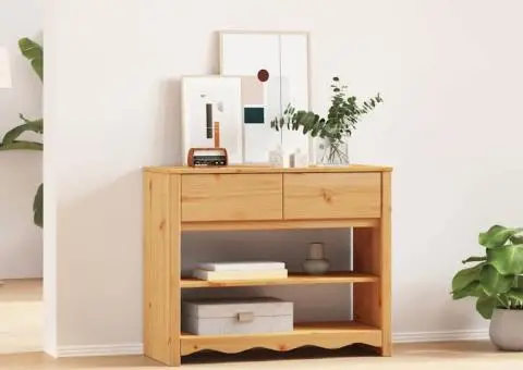 Masă consolă "DRAMMEN", 89,5x37x73 cm, lemn masiv de pin - 1/5