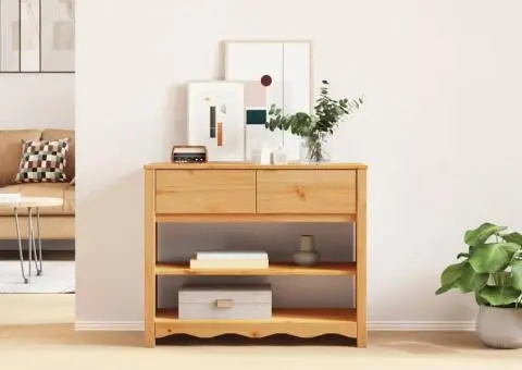 Masă consolă "DRAMMEN", 89,5x37x73 cm, lemn masiv de pin - 4/5