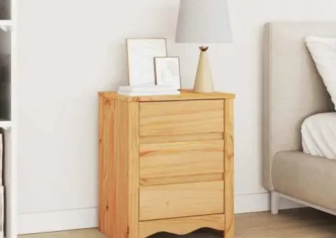 Noptieră "DRAMMEN" 45x35x56 cm Lemn masiv de pin - 1/5