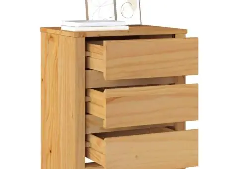 Noptieră "DRAMMEN" 45x35x56 cm Lemn masiv de pin - 3/5