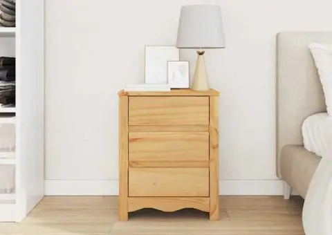 Noptieră "DRAMMEN" 45x35x56 cm Lemn masiv de pin - 4/5