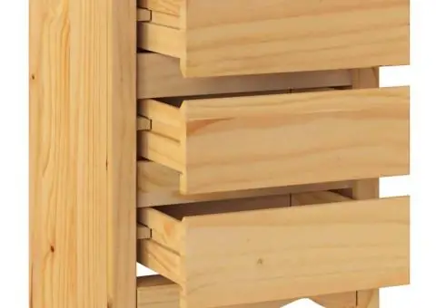 Noptieră "DRAMMEN" 45x35x56 cm Lemn masiv de pin - 5/5
