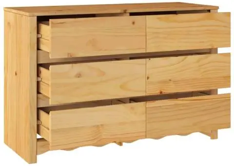 Comodă cu sertare "DRAMMEN", 111x43x73,5 cm, lemn masiv pin - 5/5