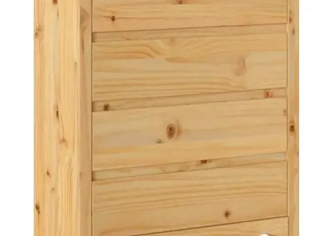 Comodă cu sertare "DRAMMEN", 76,5x40x91 cm, lemn masiv pin - 2/5