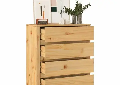 Comodă cu sertare "DRAMMEN", 76,5x40x91 cm, lemn masiv pin - 3/5
