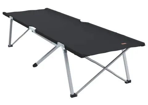 Pat pliabil de camping cu geantă de transport Negru 600D Oxford Fabric - 2/5